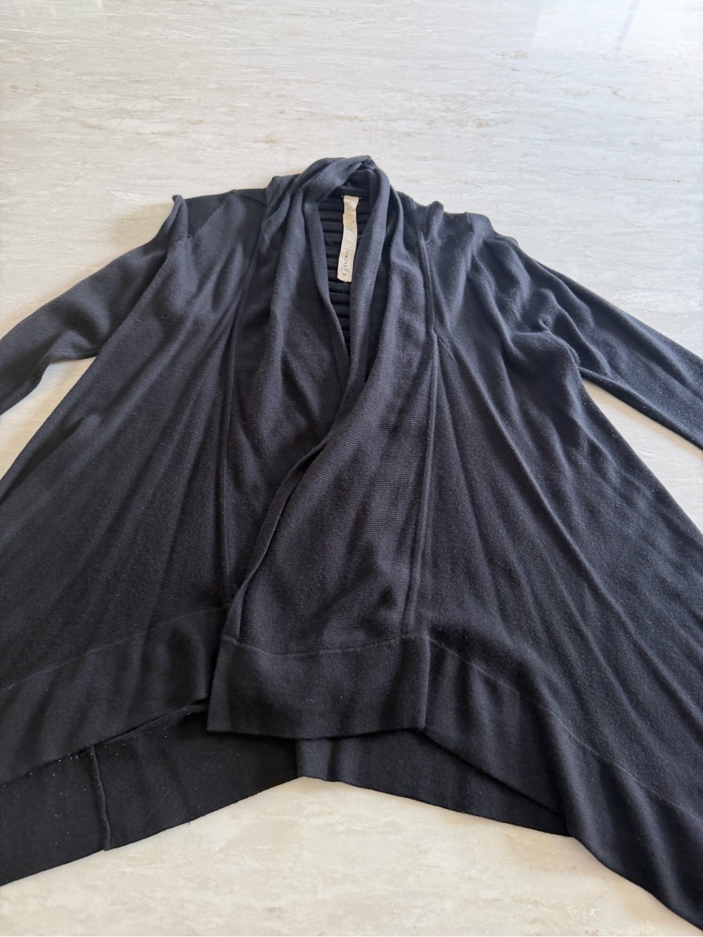 lululemon athletica Black Open-Front Draped Cardigan - Picture 1 of 13